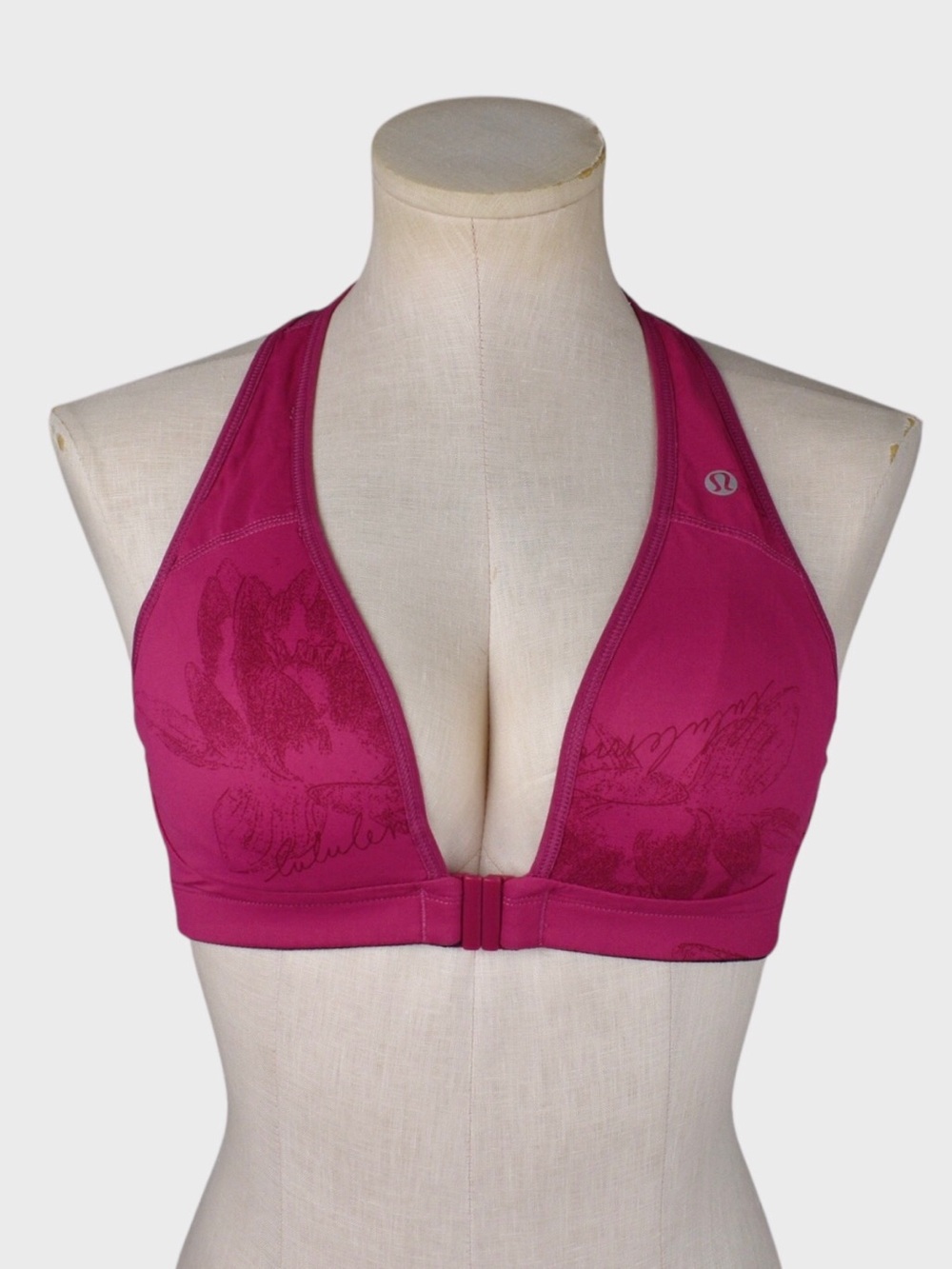 Lululemon Floral Print Halter Racerback Sports Bra